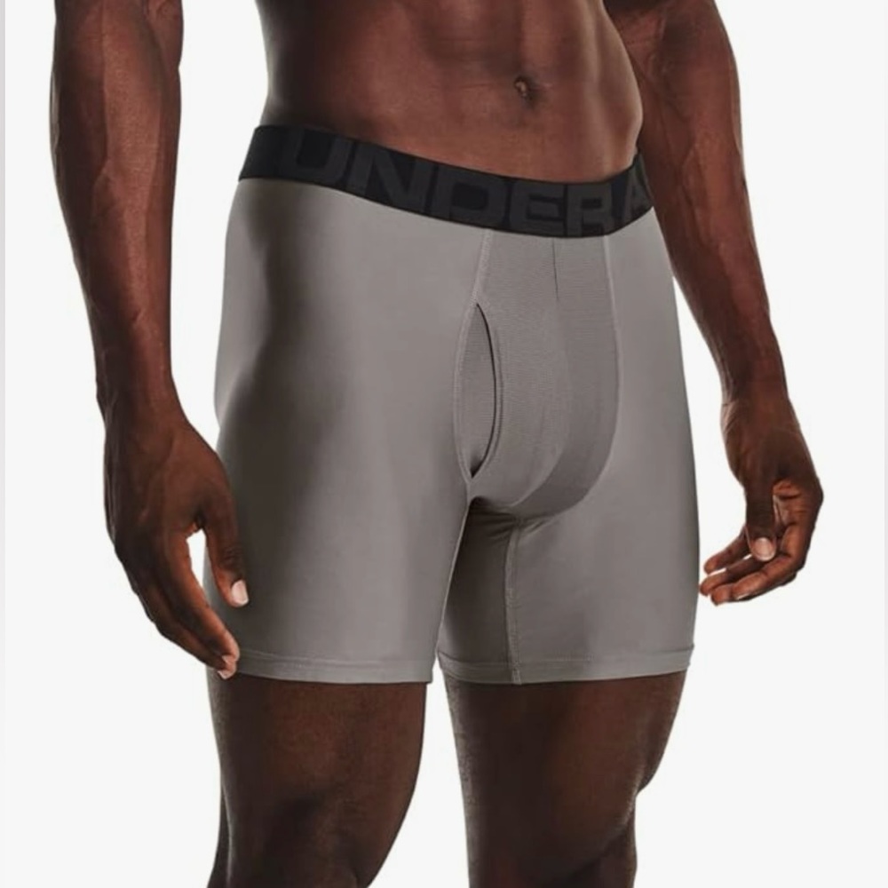 Under Armour - Men’s UA Tech 6” Boxerjock - Pewter - Medium
